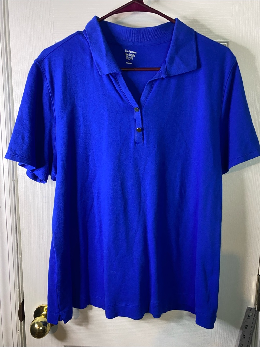 Kim Roger’s Short Sleves Royal Blue Polo Women’s SizeLarge.